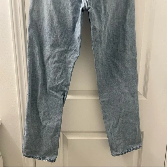 SALE! Agolde Button Front Straight Leg Classic Blue Women's Jeans Size 26 - Picture 6 of 9